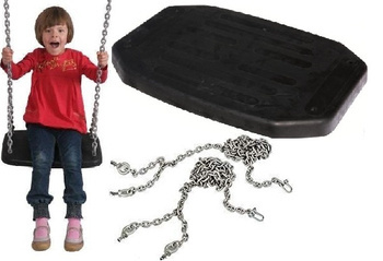 Huśtawka XXL z metalowym wkładem na łańcuchu (stal nierdzewna 5mm)