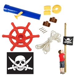 ZESTAW 3w1 ster Kapitana, teleskop, flaga na maszt